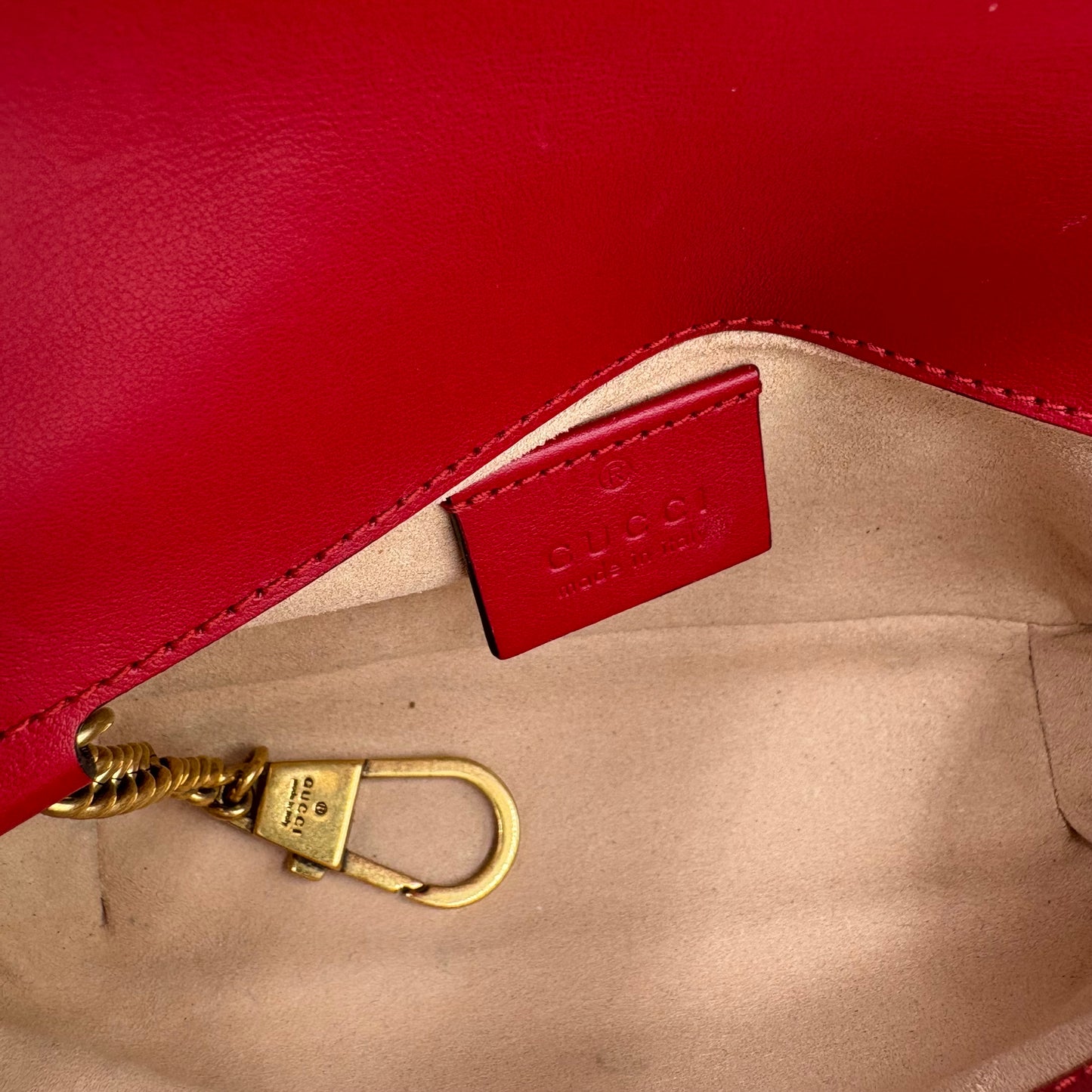 Gucci GG Marmont Super Mini Bag-Red Leather : Super Mini