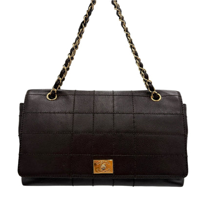 2002 Chanel Chocolate Bar Quilted Flap Bag