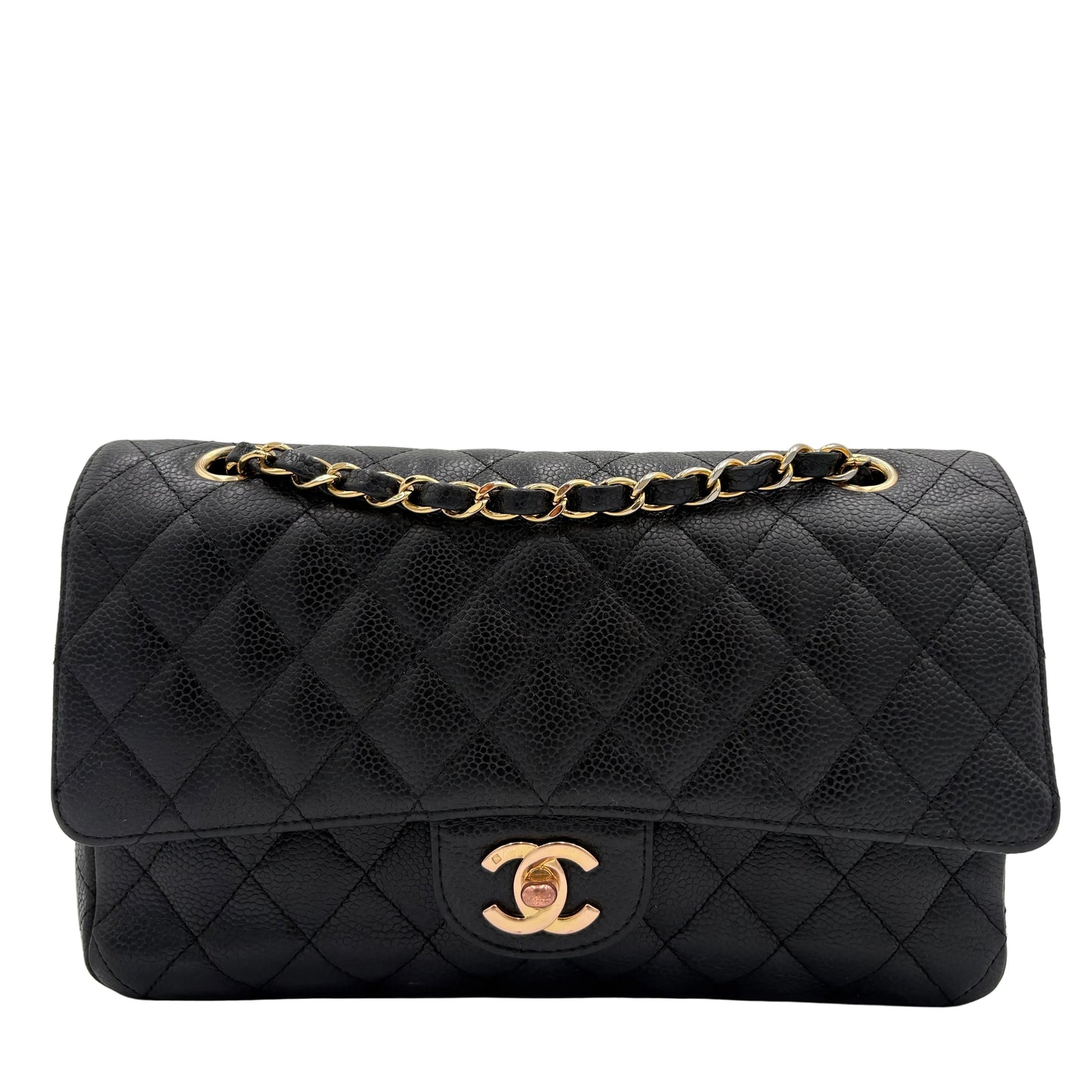 Pre 2008 Chanel Caviar Gold Hardware Double Flap