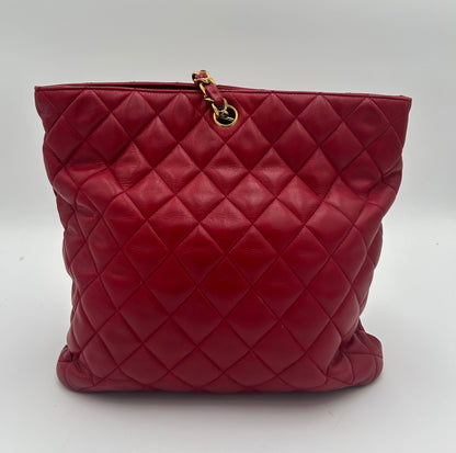 Chanel Single Chain Quilted-Red