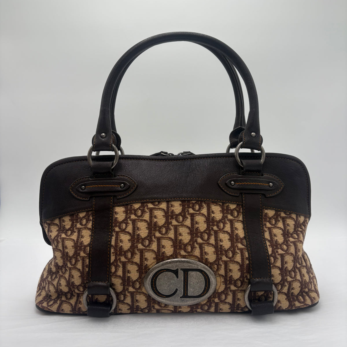 2006 Christian Dior Trotter Canvas Boston Bag