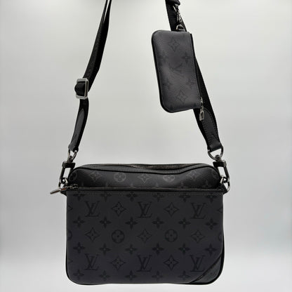 Chipped Louis Vuitton Eclipse Trio Messenger Bag