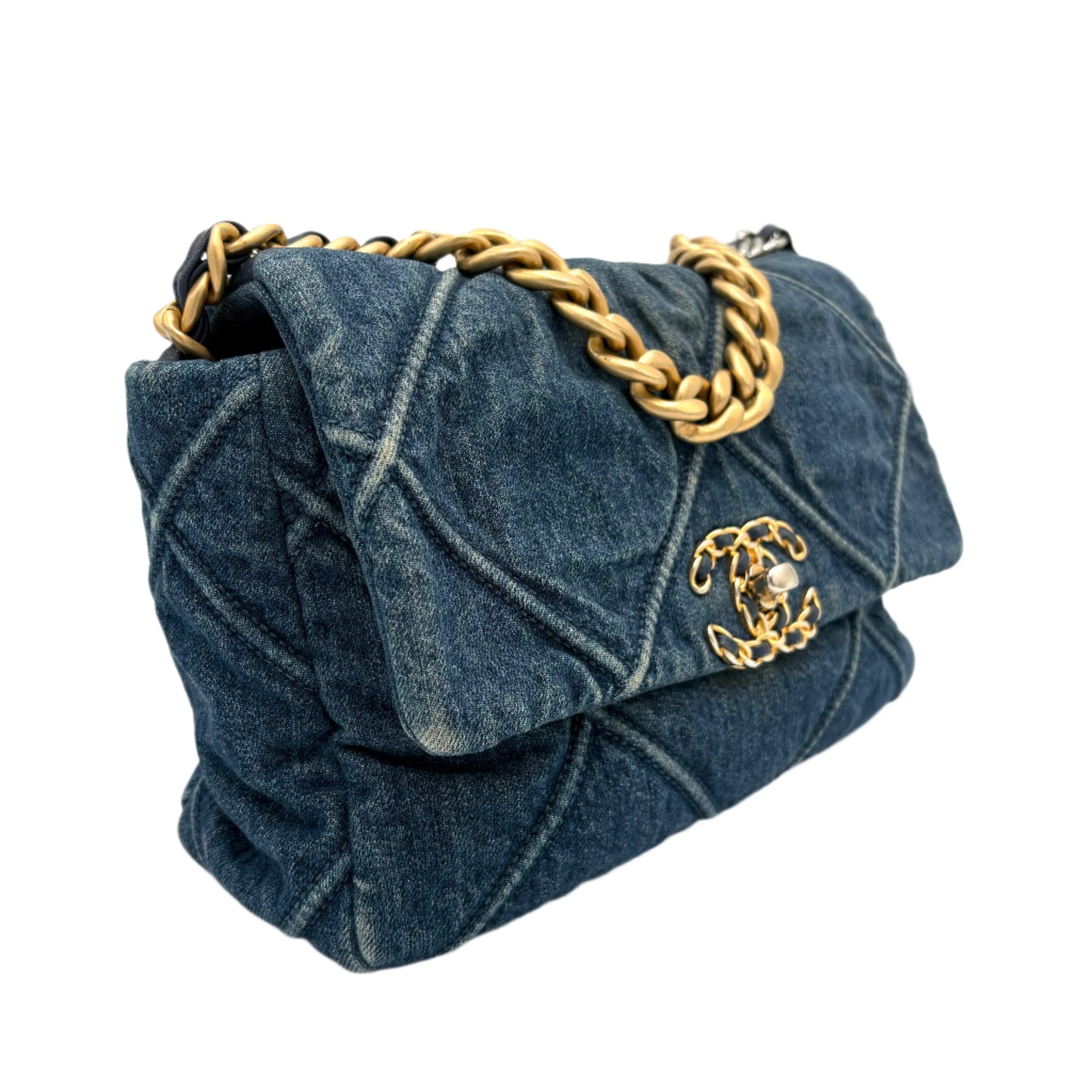 2020 Chanel Quilted Denim 19 Bag