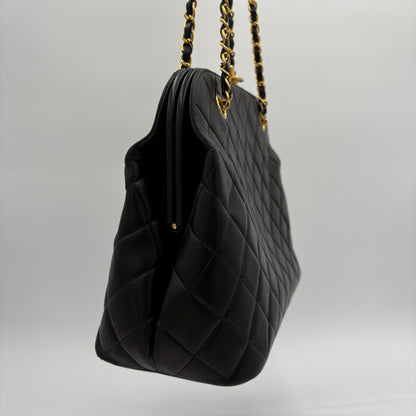 1996-1997 Chanel Lambskin Kisslock Tote