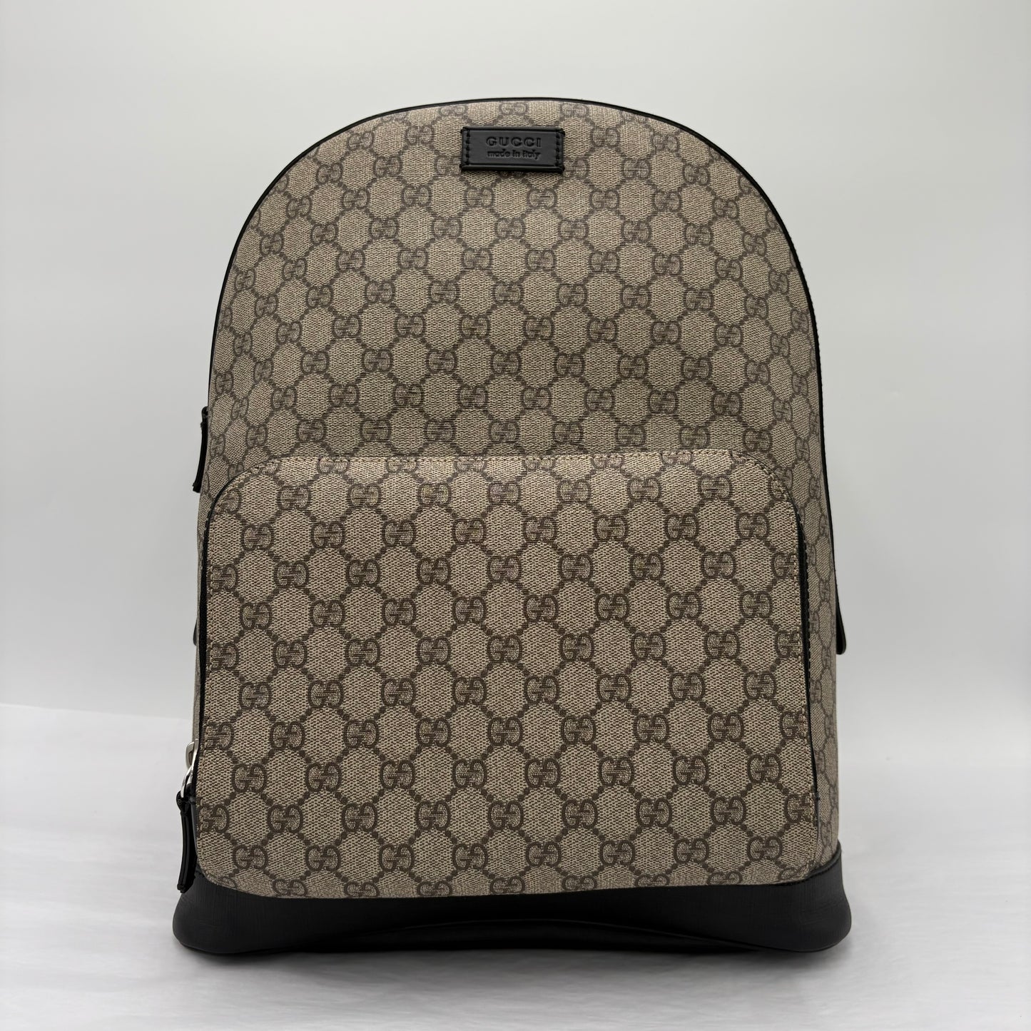 Gucci Monogram Black Leather Backpack