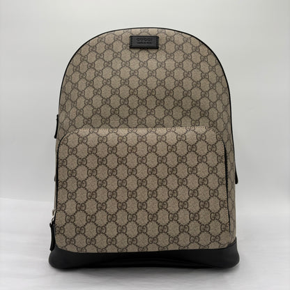 Gucci Monogram Black Leather Backpack