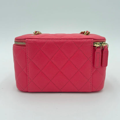 Chanel Quilted Caviar Small Vanity Case