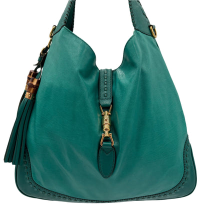 Gucci Jackie Tassel Hobo Bag Teal