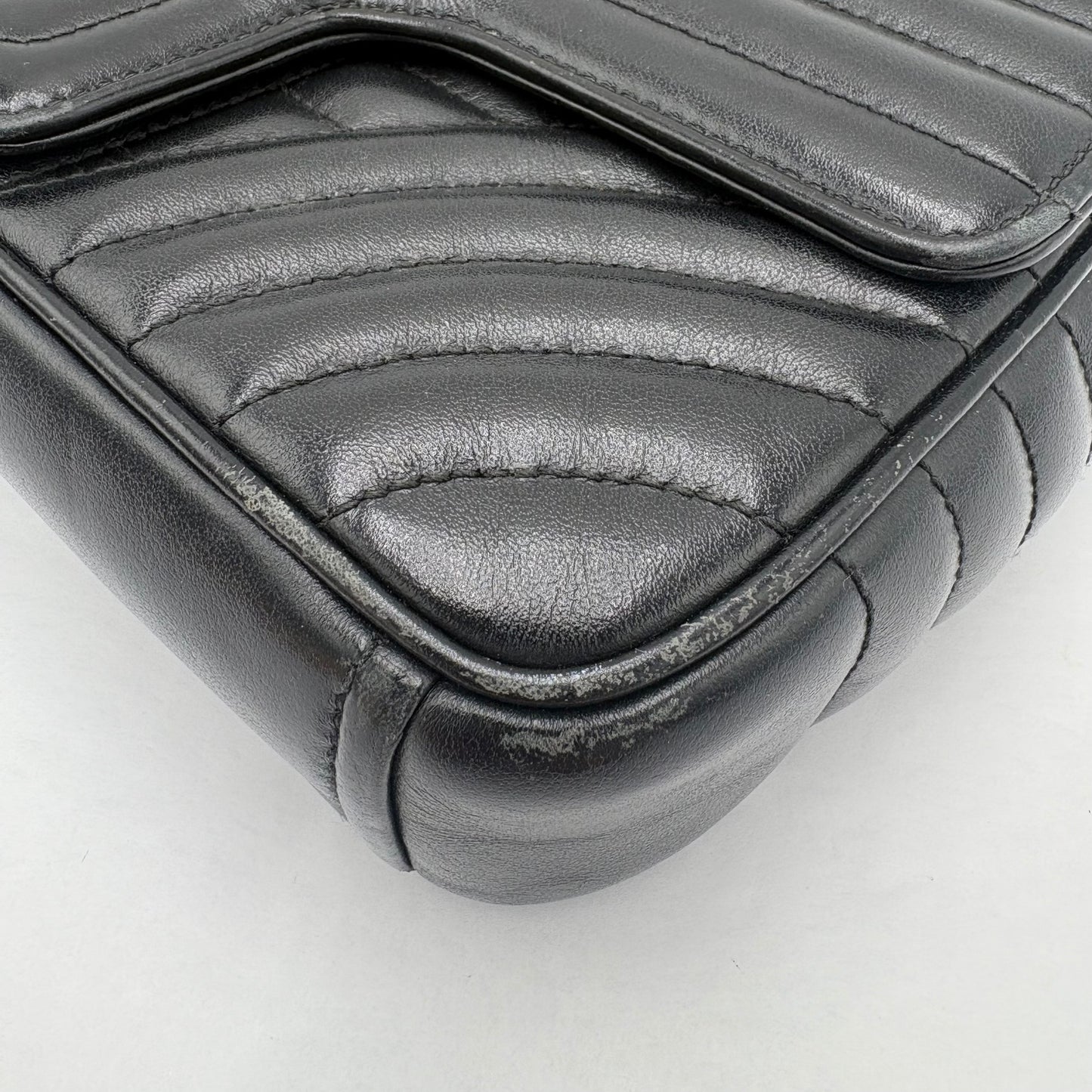 Prada Diagramme Quilted Leather Flap Bag