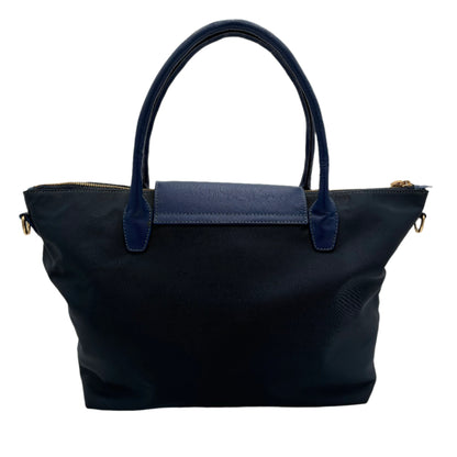 Prada Tessuto Saffiano Tote-Blue