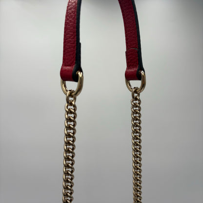 Gucci Dollar GG Calfskin Messen-Red : Large