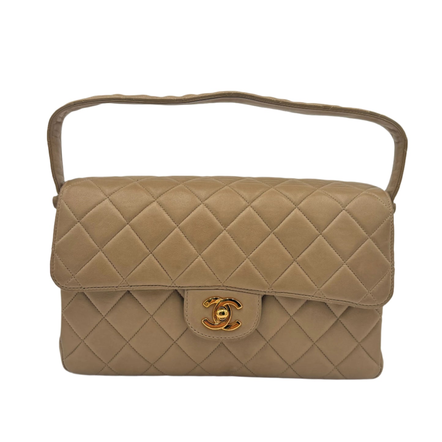 Chanel Double Sided Flap Bag-Beige : Medium
