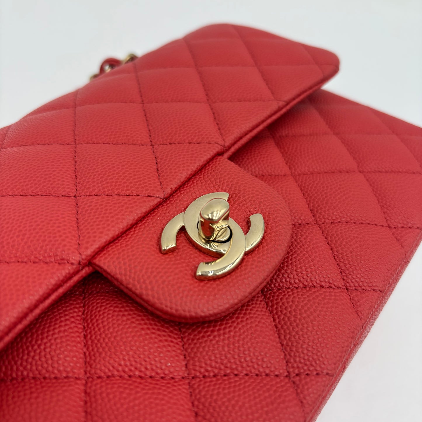 In Box Chipped Chanel Quilted Caviar Classic Double Flap