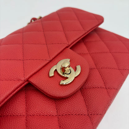 In Box Chipped Chanel Quilted Caviar Classic Double Flap