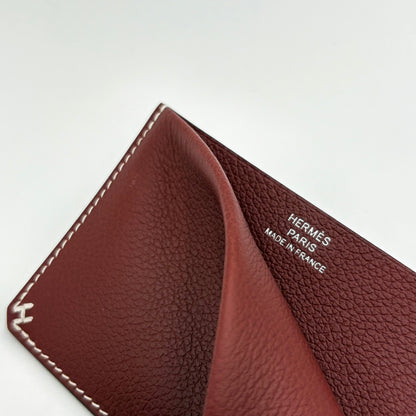 MIB Hermes H Sellier Card Holder Rouge H