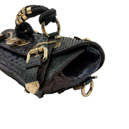 Y2K Gianni Versace Python Donatella Clutch