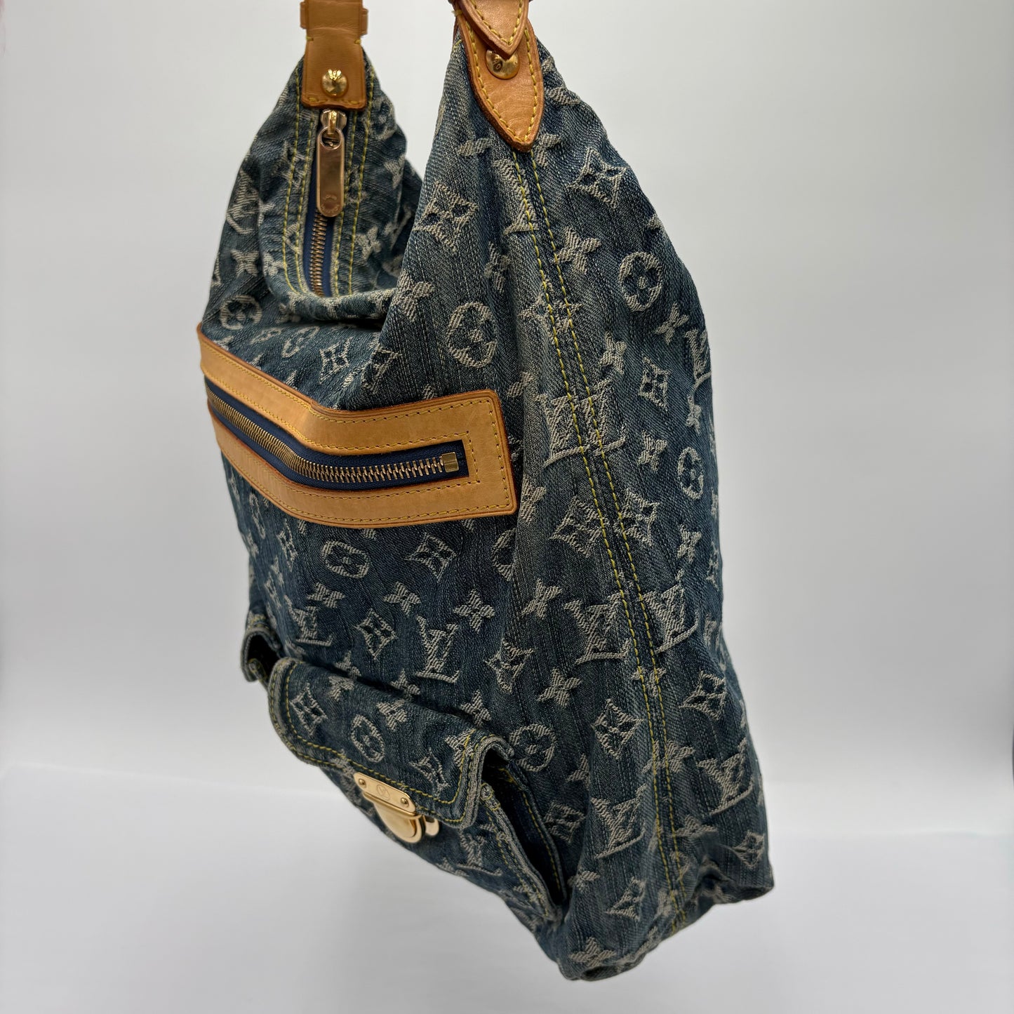 2006 Louis Vuitton Baggy Handbag Denim GM