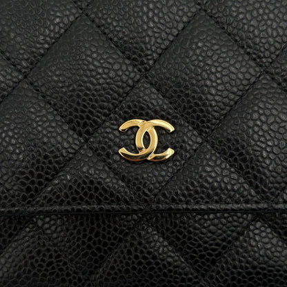 2015 Chanel Wallet On Chain-Black Caviar