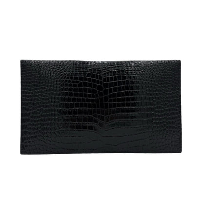 Saint Laurent Uptown Pouch Crocodile Embossed