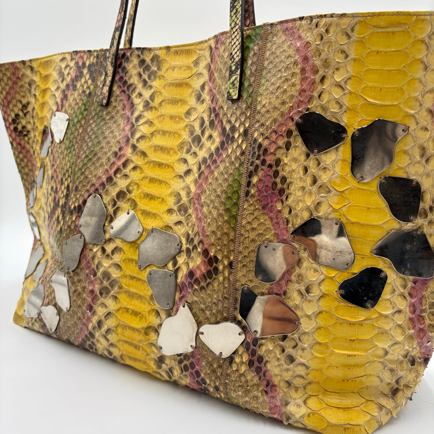 Fendi Python Embellished Tote