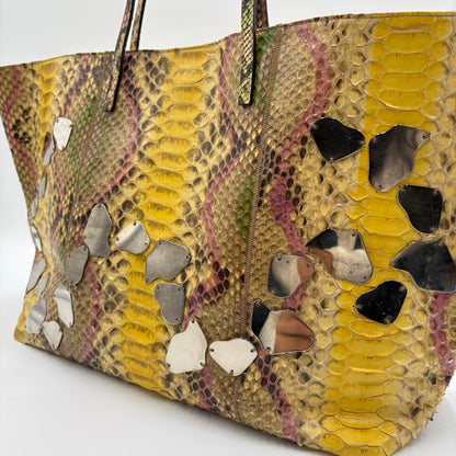 Fendi Python Embellished Tote