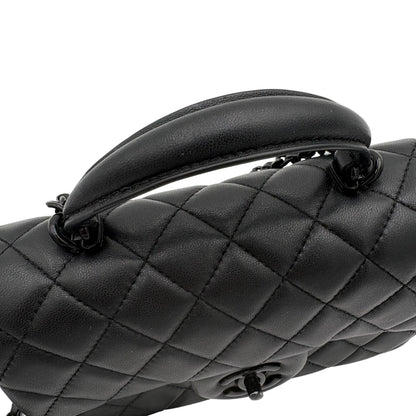 Chipped Chanel Top Handle Mini Flap Bag
