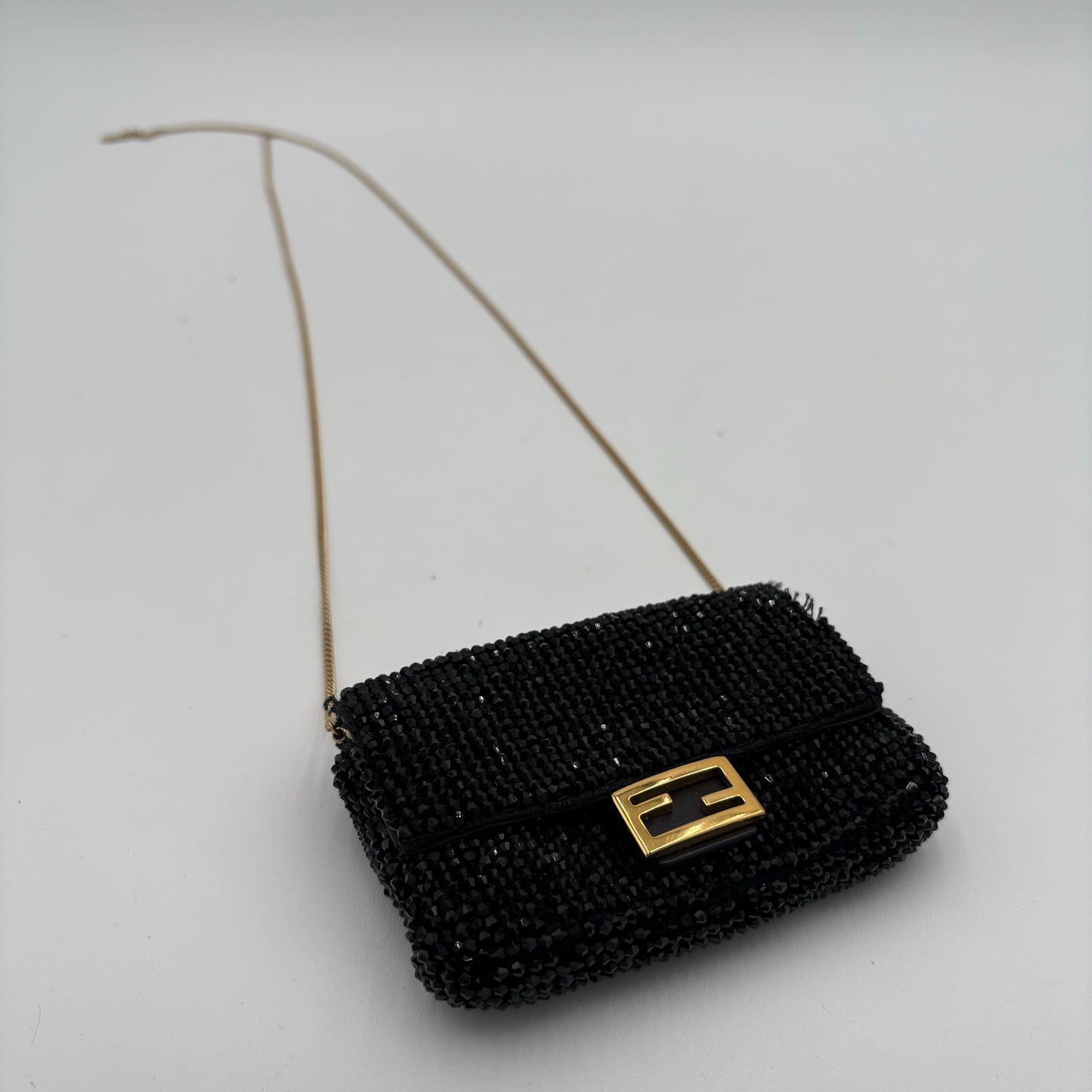 Fendi Nano Beaded Baguette Charm/Mini Bag