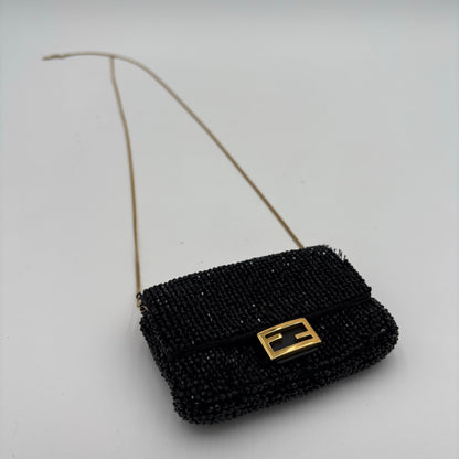 Fendi Nano Beaded Baguette Charm/Mini Bag