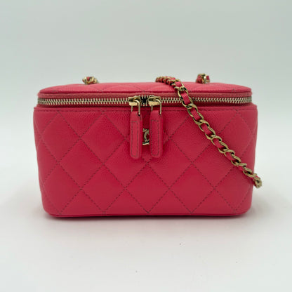 Chanel Quilted Caviar Small Vanity Case