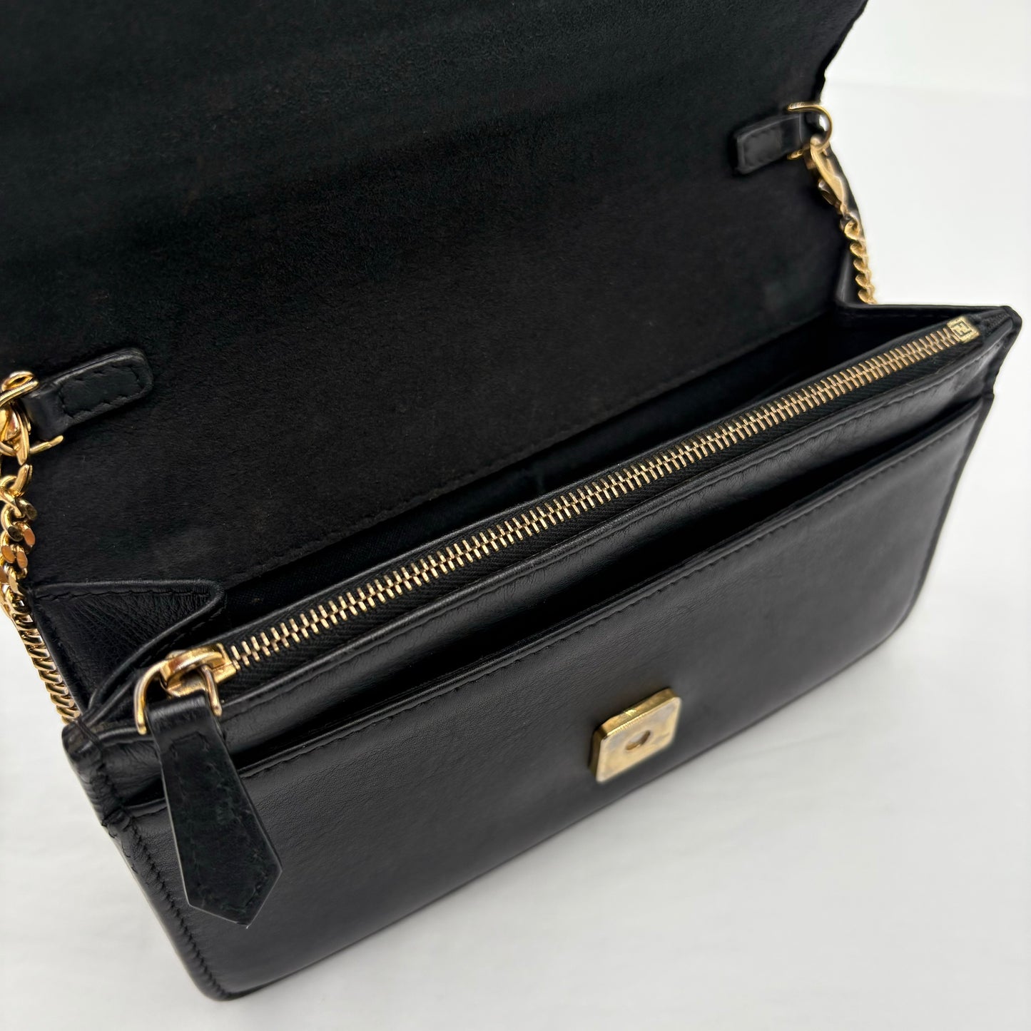 Fendi Vitello Flamingo Tube Wallet On Chain
