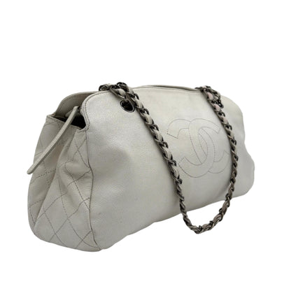 2010 Chanel Dual Pocket Bag-Ivory