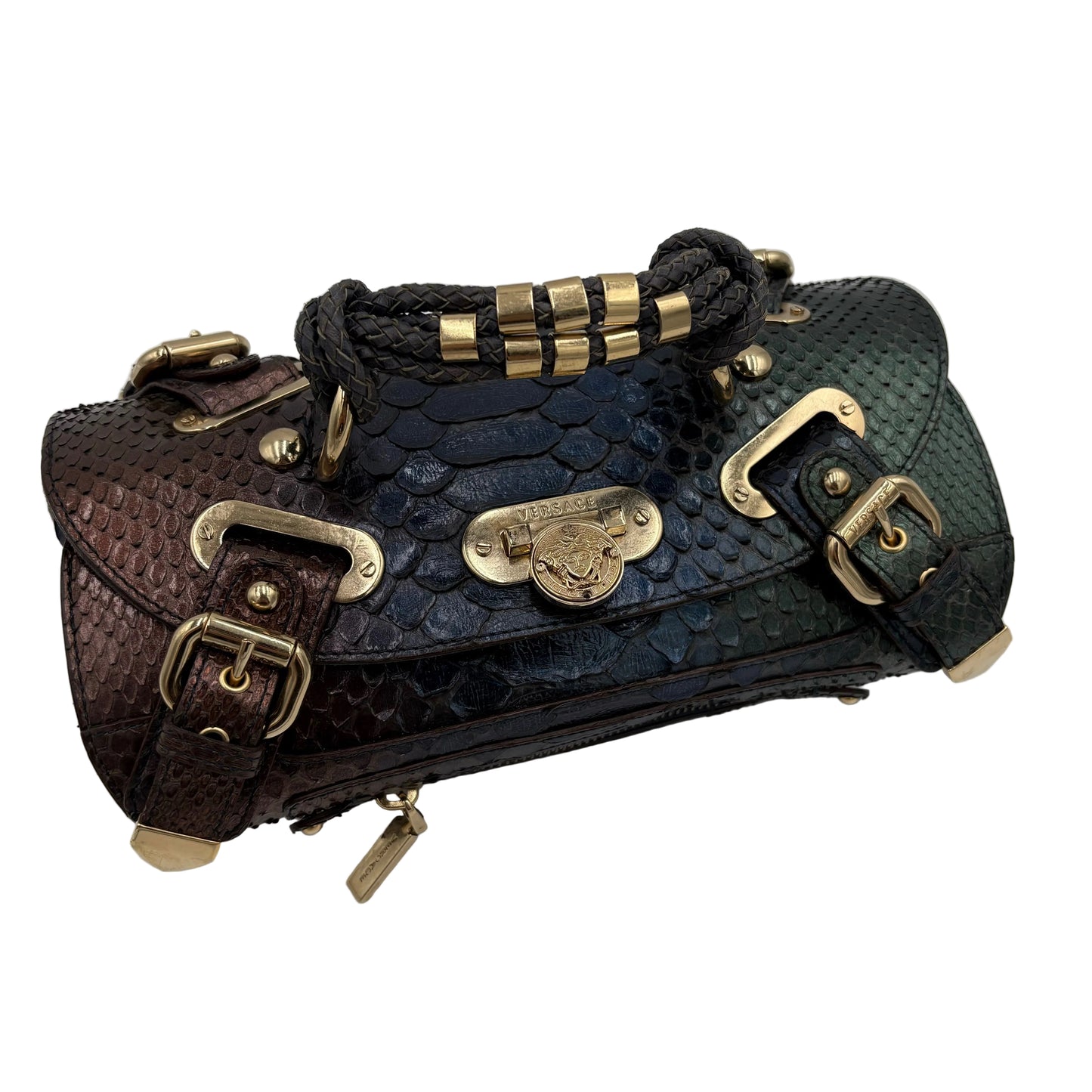 Y2K Gianni Versace Python Donatella Clutch