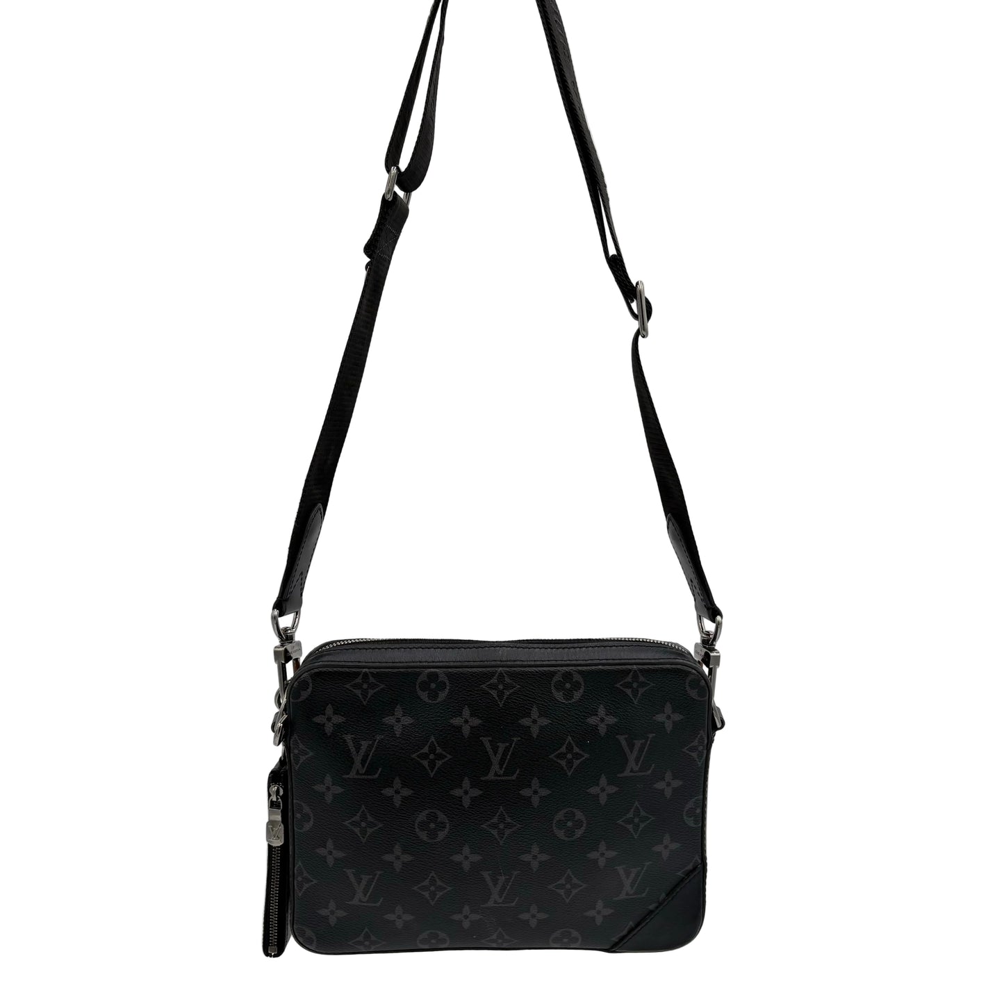 Chipped Louis Vuitton Eclipse Trio Messenger Bag