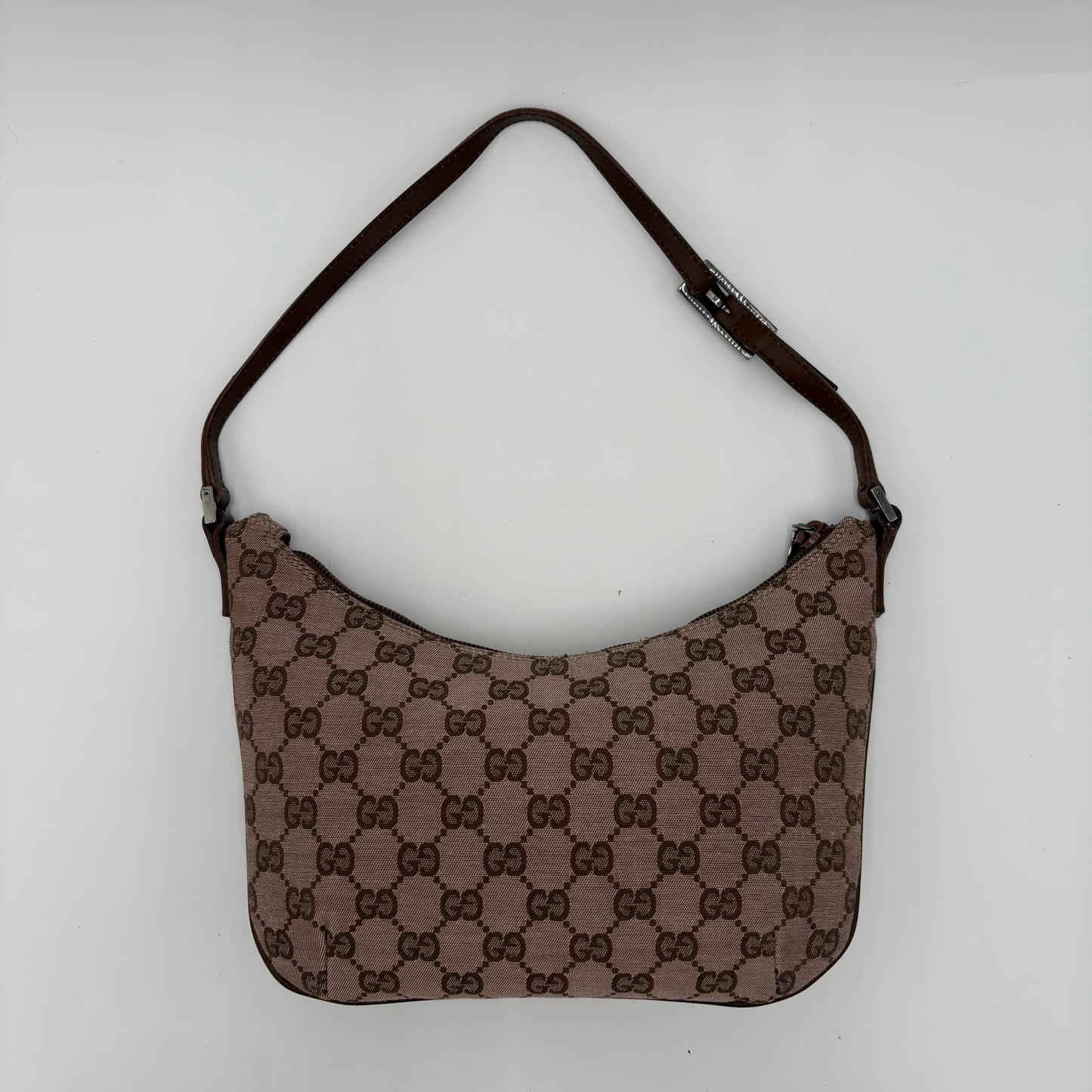 Gucci Brown Leather Pochette Bag