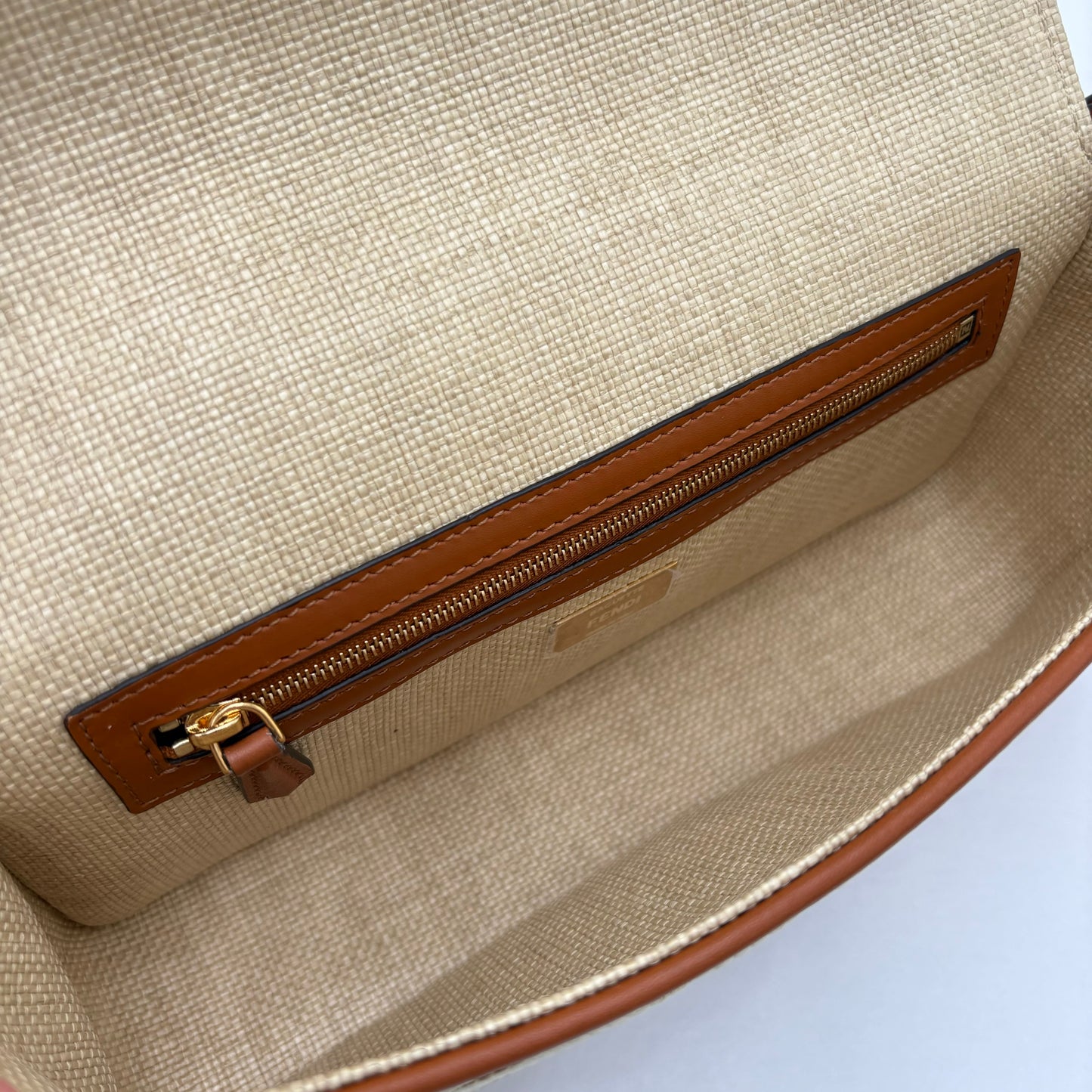 Fendi Raffia King Lucido Baguette