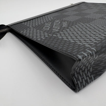 Chipped Louis Vuitton 3D Pochette Voyage Clutch Bag