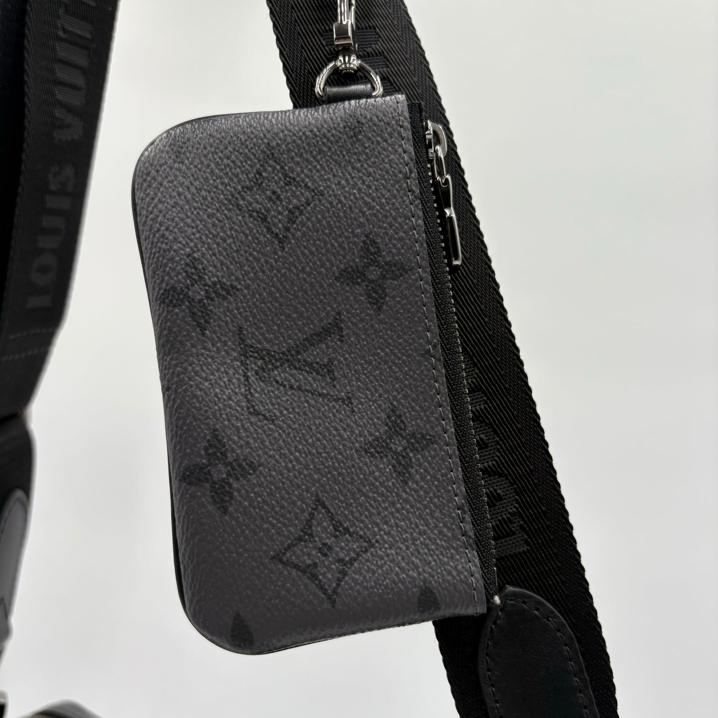 Chipped Louis Vuitton Eclipse Trio Messenger Bag