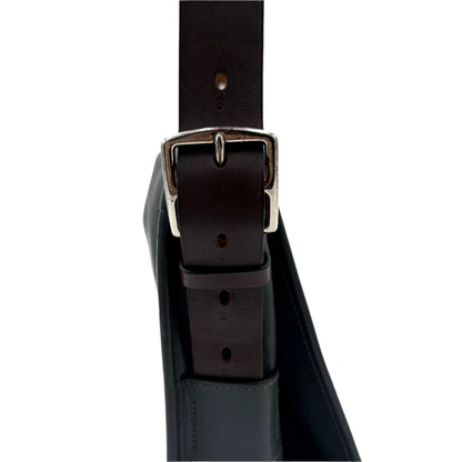 Hermes Leather Barda Messenger Bag