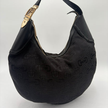 Gucci Horsebit Canvas Glam Large Hobo