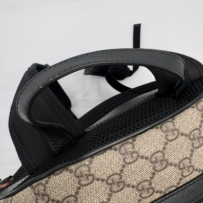 Gucci Monogram Black Leather Backpack