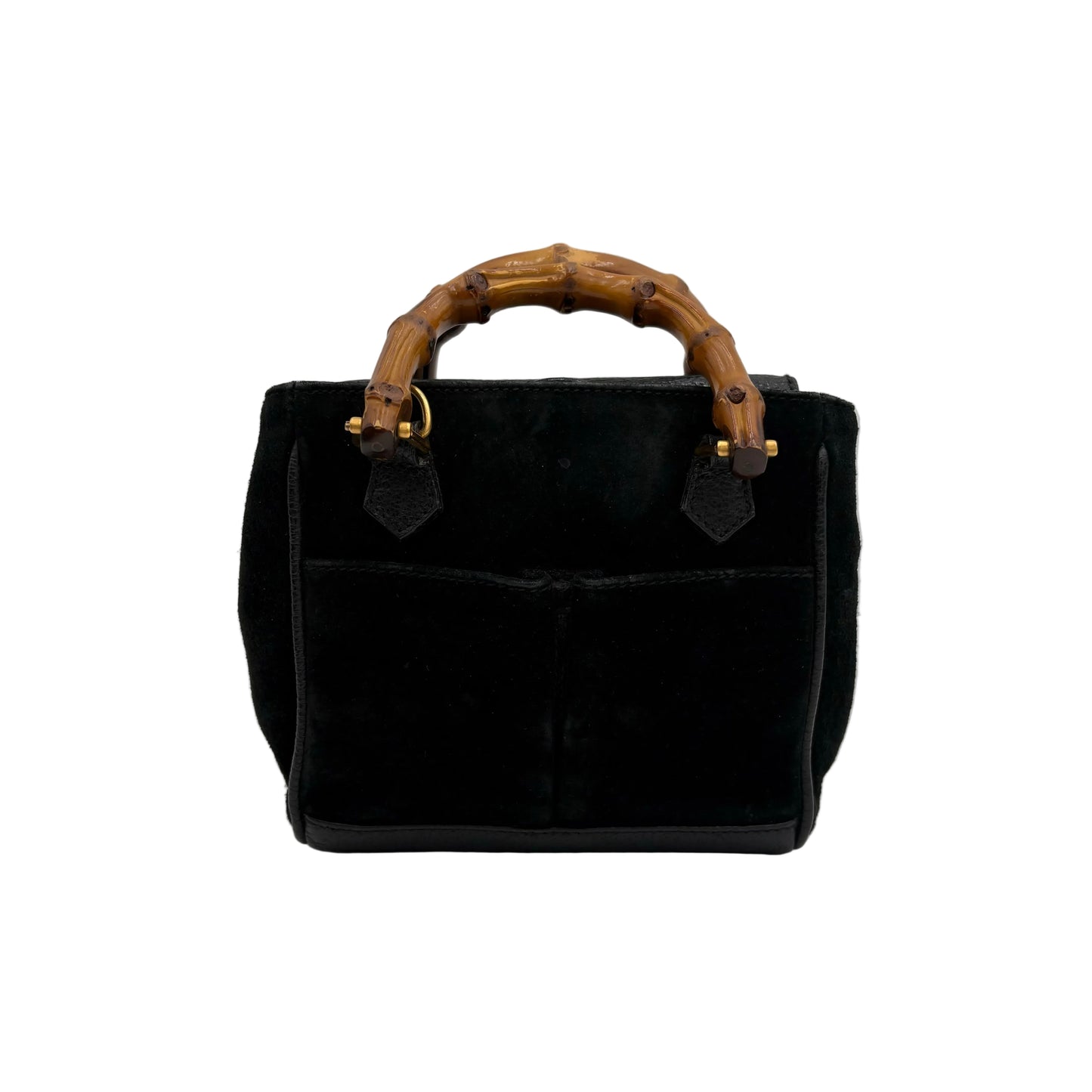 Gucci Mini Suede Bamboo 2 Way Bag