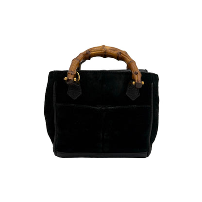 Gucci Mini Suede Bamboo 2 Way Bag