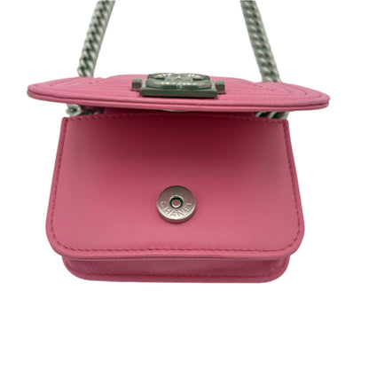 MIB 2023 Chanel Mini Boy Belt Bag Pink Caviar