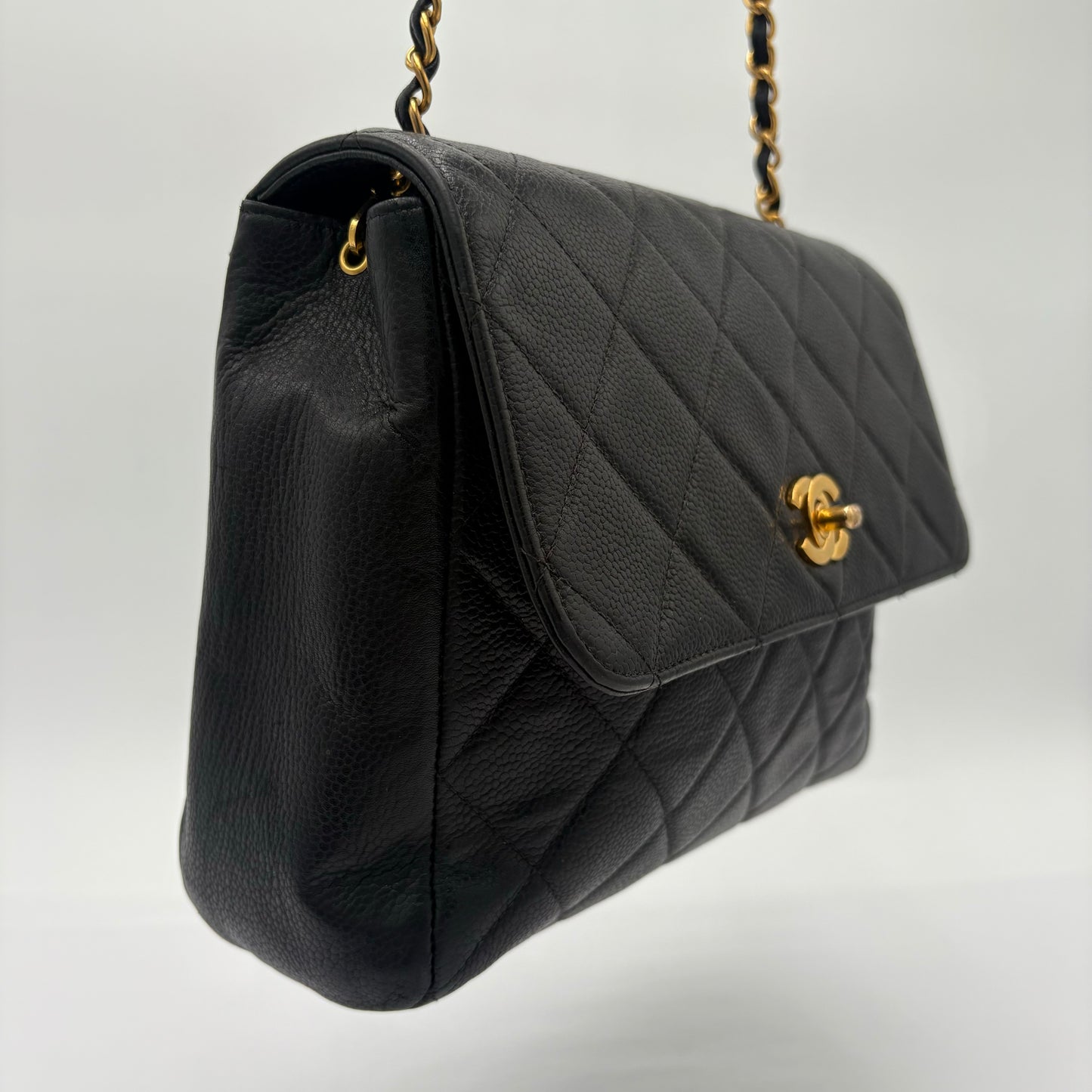 1994-96 Chanel Quilted Caviar Single Flap