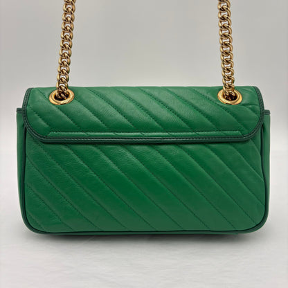 Gucci Diagonal Quilted Enamel Flap
