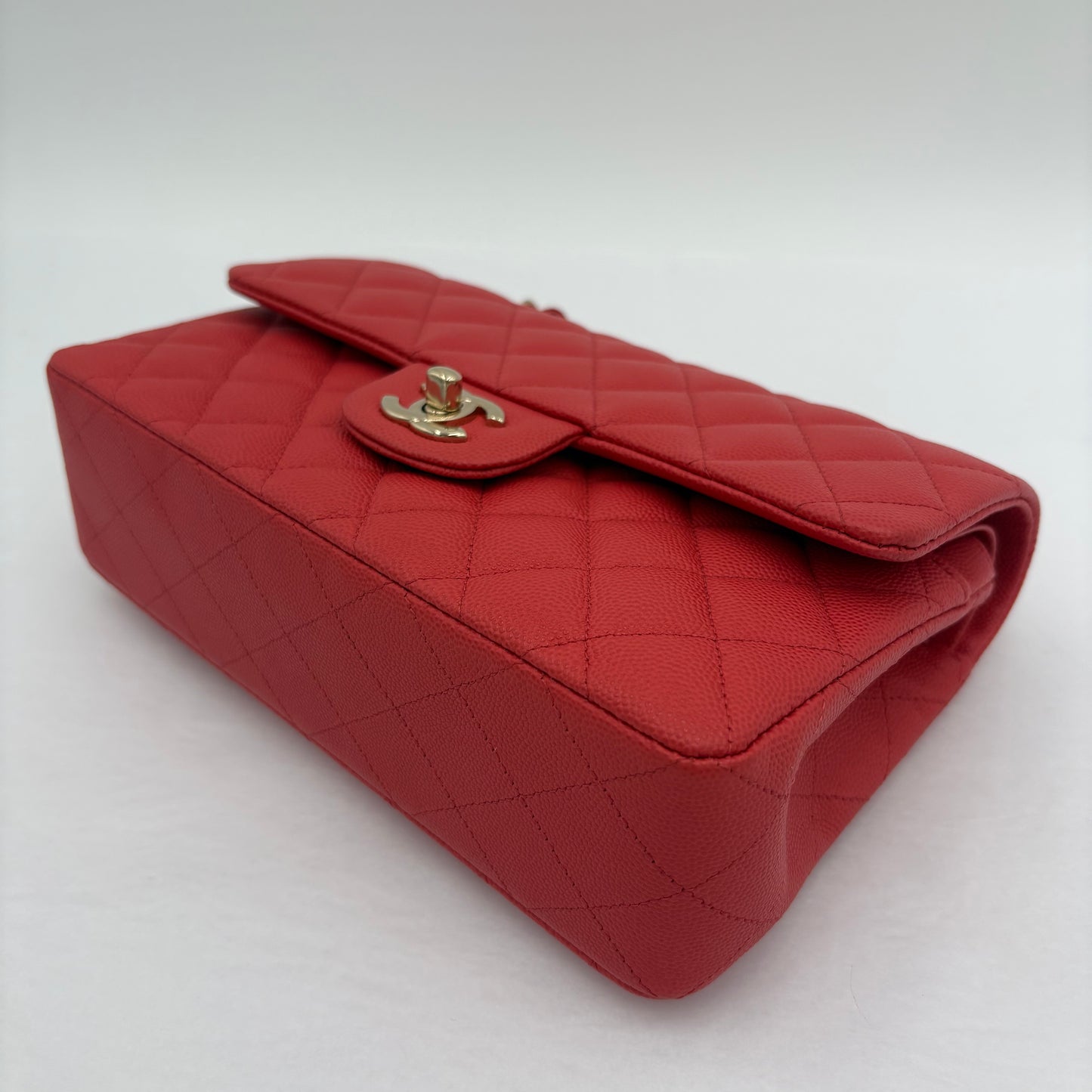 In Box Chipped Chanel Quilted Caviar Classic Double Flap