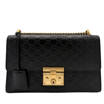 Gucci Guccissima Padlock Flap Bag