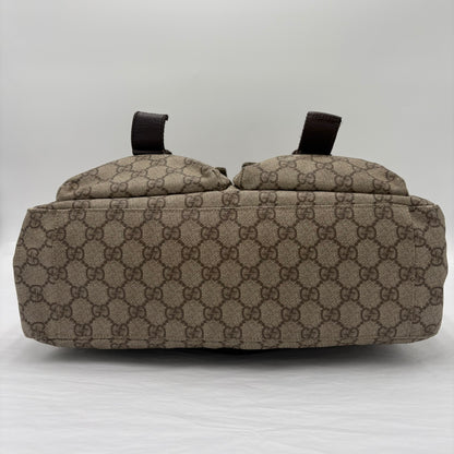 Gucci Double Pocket Canvas Tote