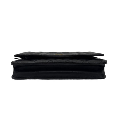 2016-17 Chanel Classic Wallet On Chain Gold/Black