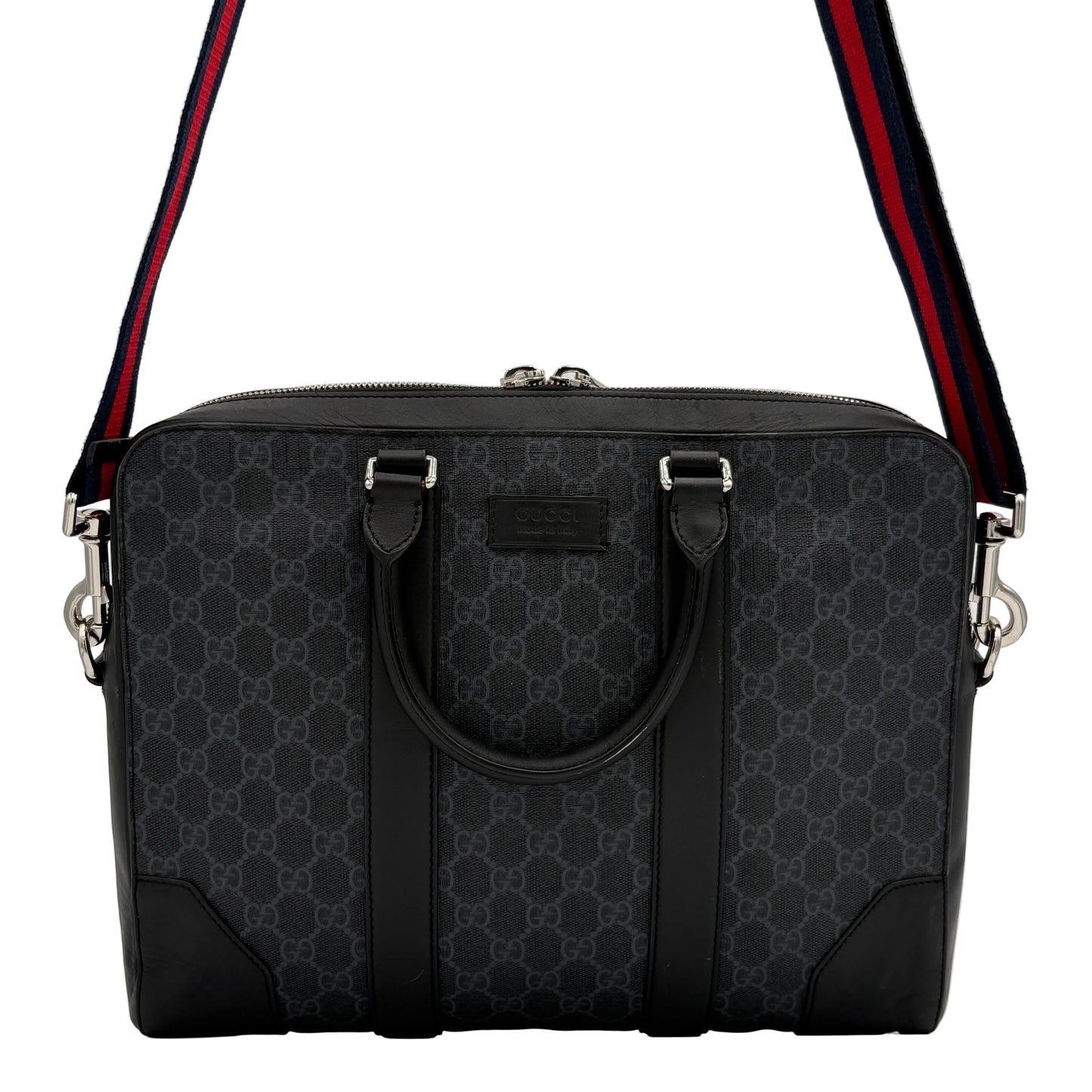 Gucci Supreme Briefcase with Web Strap